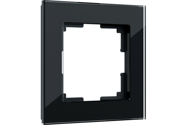 Рамка Favorit Черный (стекло) 1П Werkel