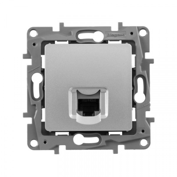 Розетка Алюминий 1П RJ45 5e СУ Etika Legrand