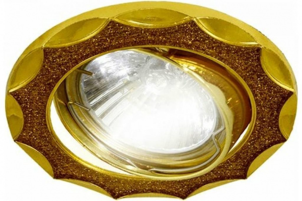 Светильник встраиваемый поворотный СВ 02-07 MR16 50Вт. G5.3 золотой блеск/золото TDM