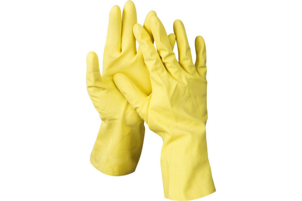 Перчатки латексные DEXX хозяйственно-бытовые, размер S.