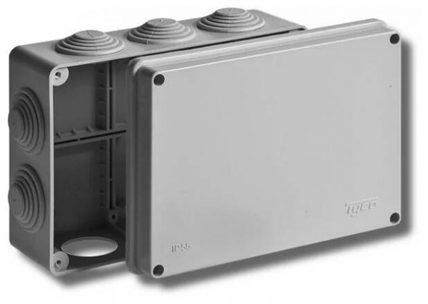 Коробка распределительная Ruvinil ОУ 150x110x70мм Серая Влагозащитная