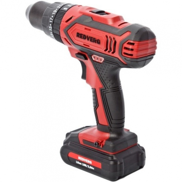 Аккумуляторная ударная дрель-шуруповерт 18В 60Нм RD-ISD18L/2T RedVerg