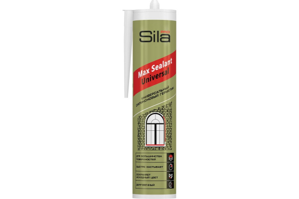 Силиконовый универсальный герметик Sila PRO Max Sealant, бежевый, 290мл  (1уп - 25шт)