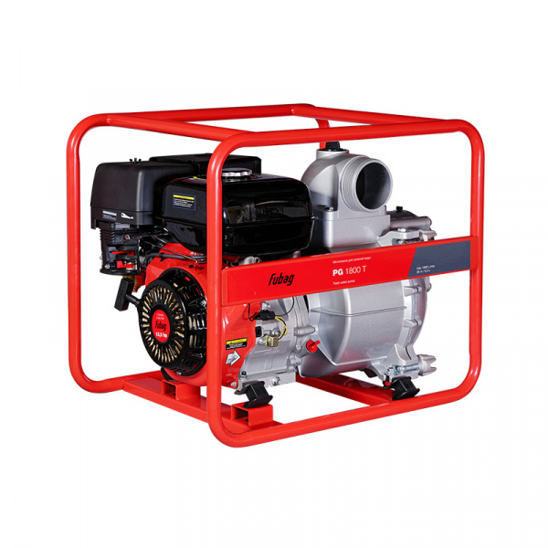 Мотопомпа бензиновая FUBAG PG 1800T для сильнозагрязненной воды (1800 л/мин_26м)