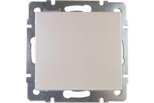 Выключатель Жемчужно-белый 1кл СУ Rain Lezard