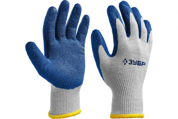 Перчатки ЗУБР ЗАХВАТ с одинарным текстурированным нитриловым обливом, размер L-XL, 10 пар в упаковке