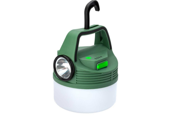 Фонарь кемпинговый аккумуляторный КОСМОС (KOC616Lit) 16Вт+3Вт, Li-ion 18650 2400mAh, индикатор, USB-шнур, крючок