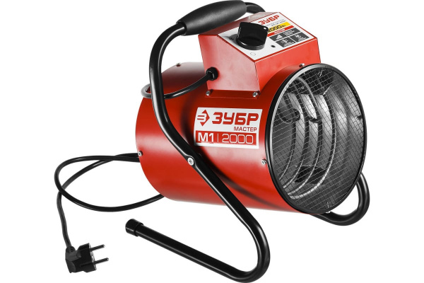 Пушка тепловая электрическая ЗУБР, круглая, термостат 2/1 кВт