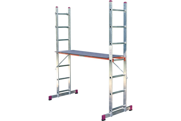 Лестничные подмости двухсекционные 2х7 h 3-4м, Corda Krause