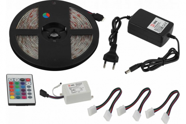 Комплект светодиодной ленты 5050kit-14,4-60-12-IP65-RGB-5m ЭРА Б0043070 (5056306042287)