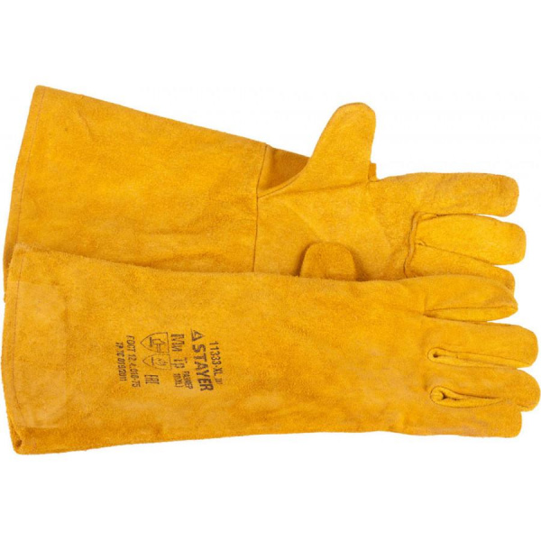 Термостойкие краги STAYER "PROFI" с подкладкой, для сварки и тяжелых механических работ, с подкладкой, 400мм