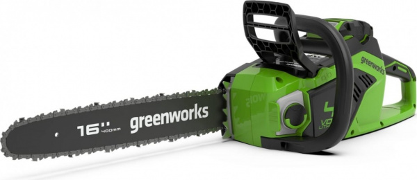 Пила цепная аккумуляторная GreenWorks GD40CS18, 40V, 40 см, бесщеточная, до 1,8 кВт, без АКБ