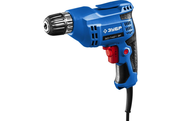 Дрель безударная, реверсивная, 420 Вт, 10 мм БЗП патрон, электронная регулировка скорости, ЗУБР