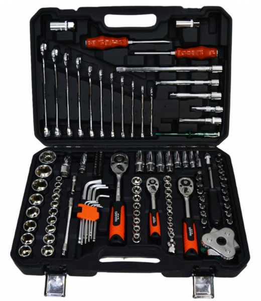 Набор инструментов DAMAN 121пр 1/4",1/2" 4-32мм 6-гран. пластиковый кейс