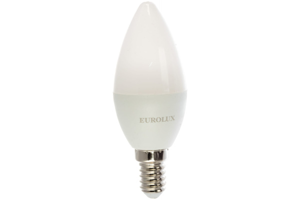 Лампа светодиодная Eurolux LL-E-C37-5W-230-4K-E14 (свеча, 5Вт, нейтр., Е14)