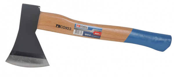 Топор с деревянной рукоядкой СОЮЗ 800 гр, 1015-06-800С