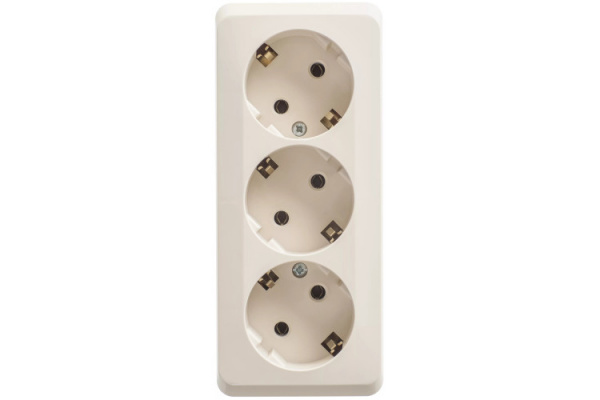 Розетка Крем 3П с/з 16А ОУ Этюд SE