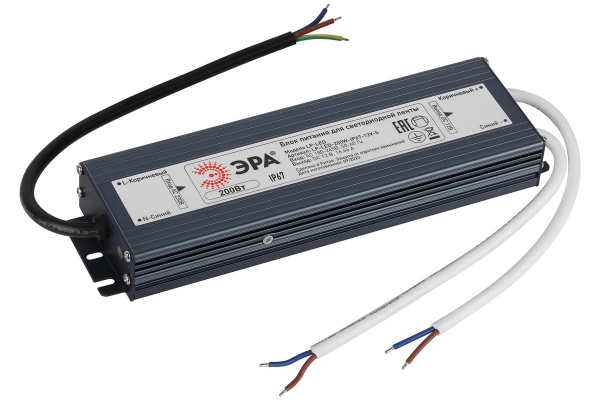 Блок питания ЭРА для светодиодной ленты LP-LED 12V 200W IP67 225х63х29 slim 61140