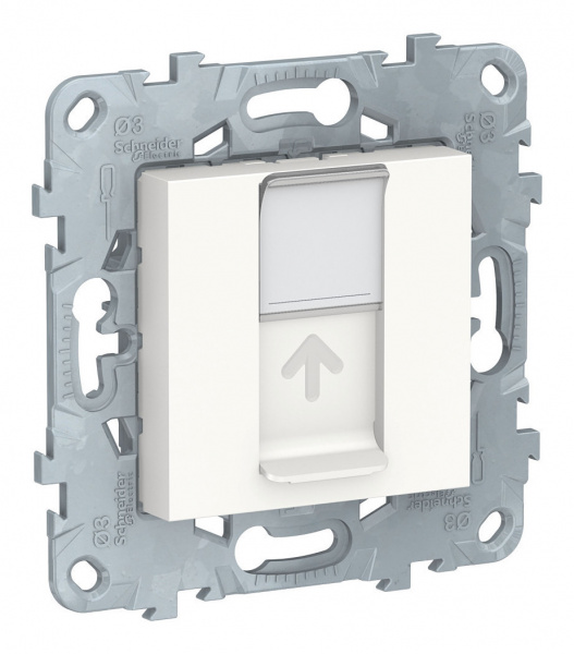 Розетка Белый 1П RJ45 5e СУ Unica New SE