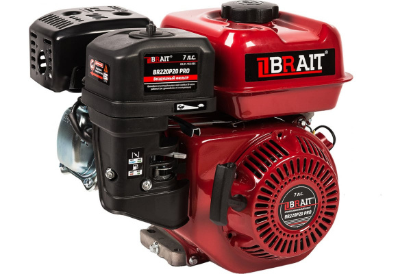Двигатель BRAIT  7,0л.с. 220P(20) PRO (170F, вых.вал S-type 20х53мм) 16кг
