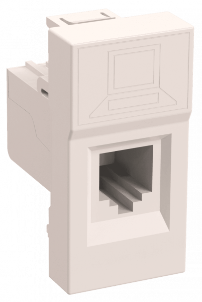 Розетка компьютерная RJ45 UTP категория 5e 1 модуль CKK-40D-RI1-K01