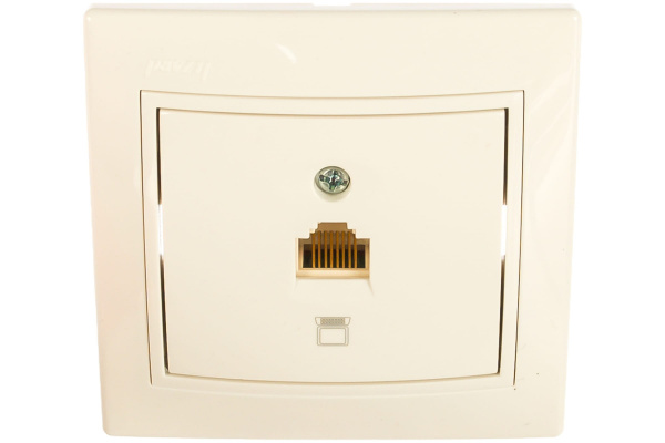 Розетка Белый 1П RJ45 5e СУ Mira Lezard