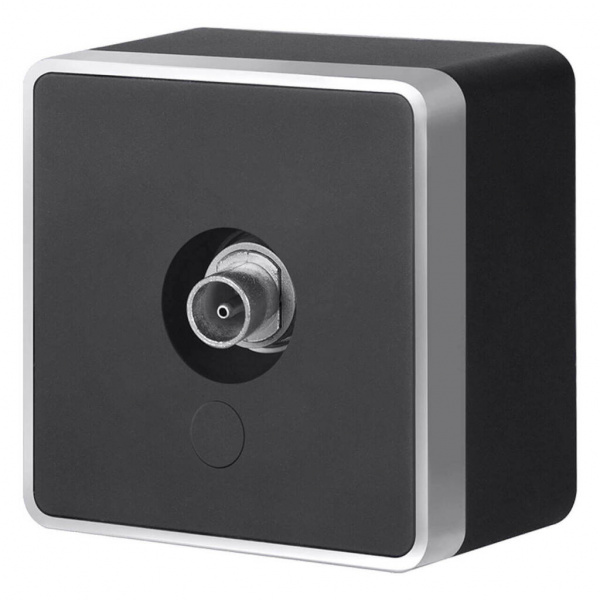 Розетка Черный с серебром 1П TV оконечная ОУ Gallant Werkel