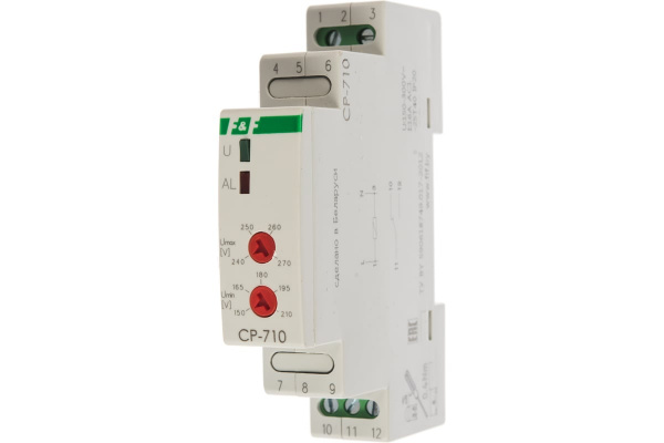 Реле напряжения CP-710, 16А 1P IP20 230В, Евроавтоматика
