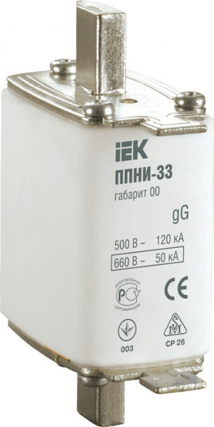 Вставка предохранителя ППНИ-33 25А габарит 00С IEK