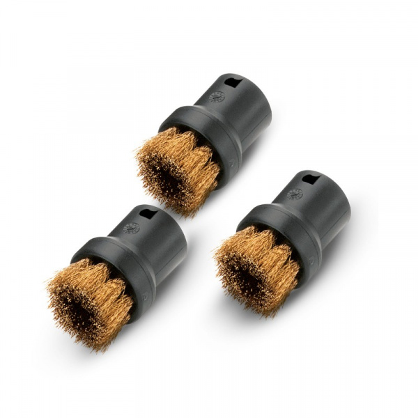 Комплект щёток с латунной щетиной 3 шт. для пароочистителей Karcher