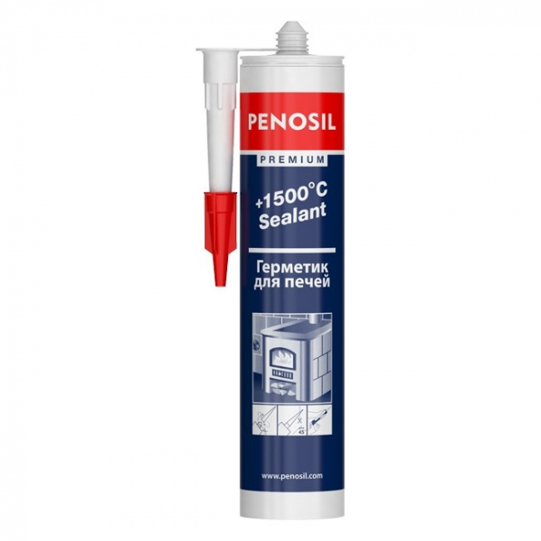 Герметик для печей и каминов Penosil Premium Sealant +1500С черный, 280 мл
