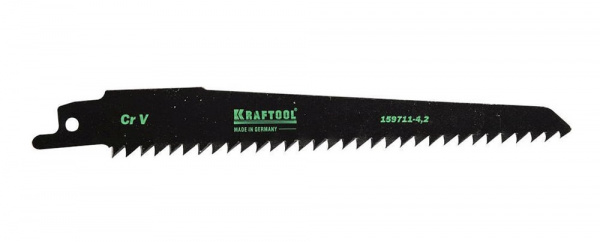 Полотно для сабельной пилы KRAFTOOL S644D, по дереву, шаг 4.2 мм, 130 мм (159711-4,2)