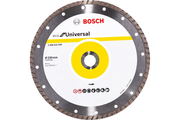 Алмазный диск BOSCH ECO Universal Turbo 230х22,23мм
