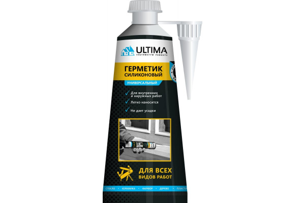 Силиконовый универсальный герметик Ultima бесцветный 80ml 12шт