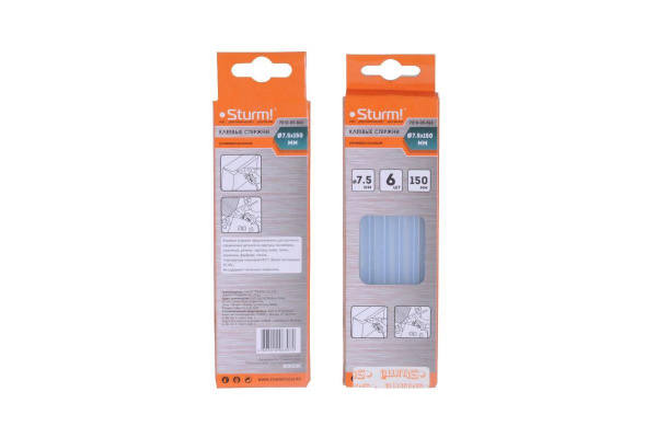 Стержни клеевые для пистолета Sturm! 7.5х150мм, 6 шт. 7010-05-06S