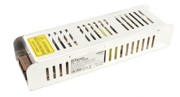Драйвер для светодиодной ленты Feron 150W 12V IP20 200x58x37 (интерьерный) LB009 (блок питания)