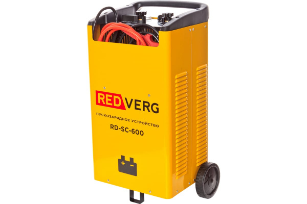 Устройство пуско-зарядное RedVerg RD-SC-600 (12/24В,120-1500Ач,заряд3,1кВт/50А,пуск21кВт/600А) 26кг