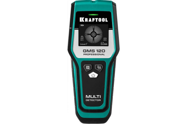 Универсальный детектор KRAFTOOL GMS 120 ЖК дисплей