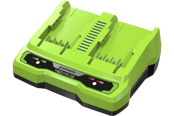 Устройство быстрое зарядное для 2-х аккумуляторов Greenworks G40UC8,40V