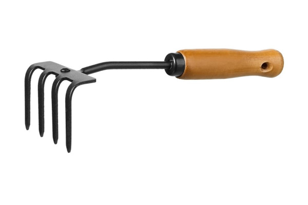 Грабли садовые GRINDA ProLine 64х100х270 мм, 4-х зубые, деревянная ручка (421515)