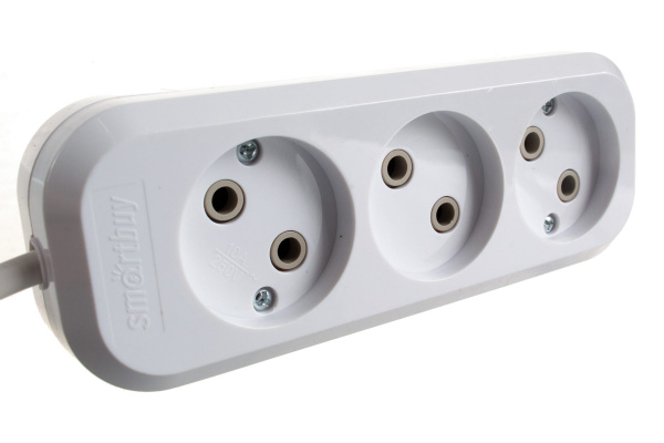 Удлинитель Smartbuy, 2 гн. 3 м ПВС 2х1 2200Вт