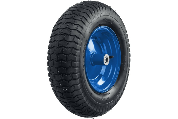 Колесо пневматическое  ЗУБР КПВ-1, 6.5" х 390 мм, для тачки 39907, стальной диск, раб. давление 1.8 - 2 атм