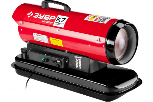 Пушка тепловая дизельная ЗУБР 220В, 20кВт, 350м.куб/час, 18,5л 1,9кг/ч