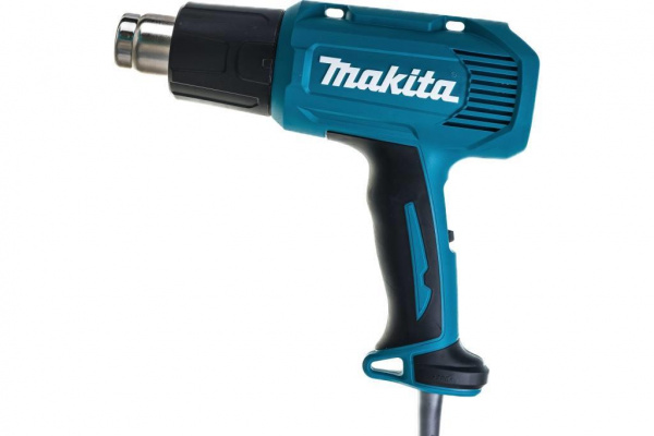 Фен технический MAKITA HG6030K 1800Вт, 250-500л\м, 300\600грС, чемодан, 0.6кг, 4насадки
