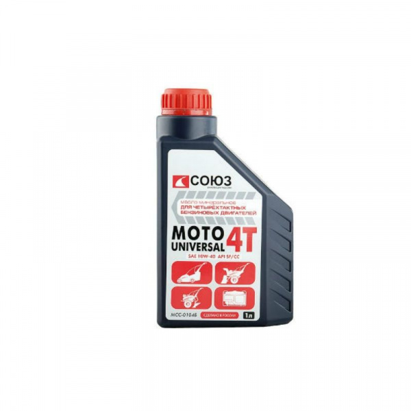 Масло минеральное СОЮЗ NIVERSAL MOTO 4Т, 1л. МСС-0104Б (12шт)
