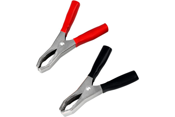 Зажим крокодил REXANT, длина 75 мм, ток 30A, 2 шт., пакет БОПП