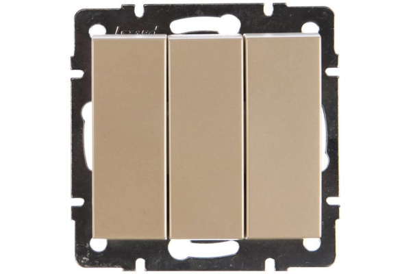 Выключатель Жемчужно-белый 3кл СУ Rain Lezard