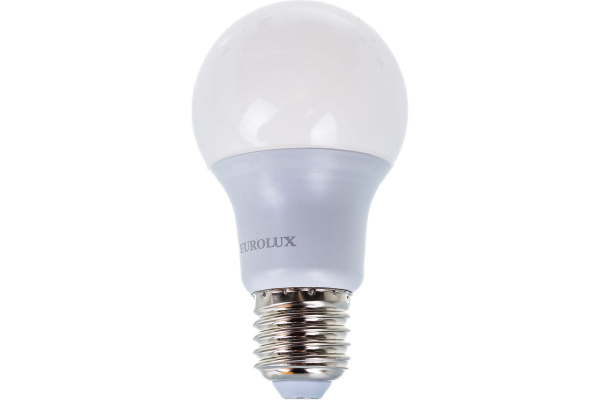 Лампа светодиодная Eurolux LL-E-A60-7W-230-4K-E27 (груша, 7Вт, нейтр., Е27)