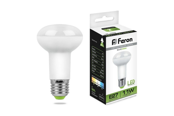 Лампа светодиодная Feron R63 E27 11W(880lm) 4000K 4K матовая 100x63, LB-463 25511