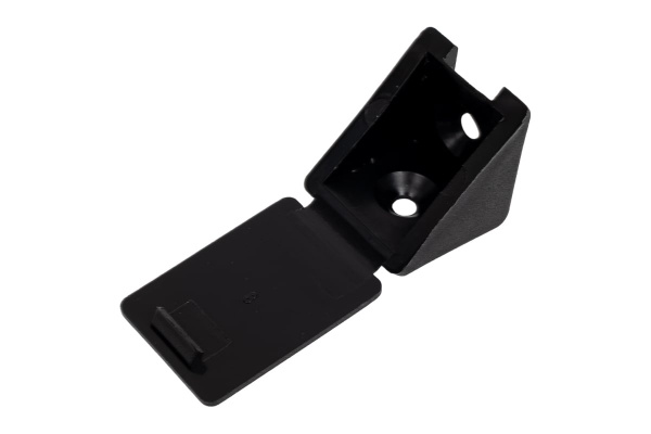 Уголок мебельный ЗУБР цвет черный, 4.0 x 15 мм, с шурупом, 4 шт